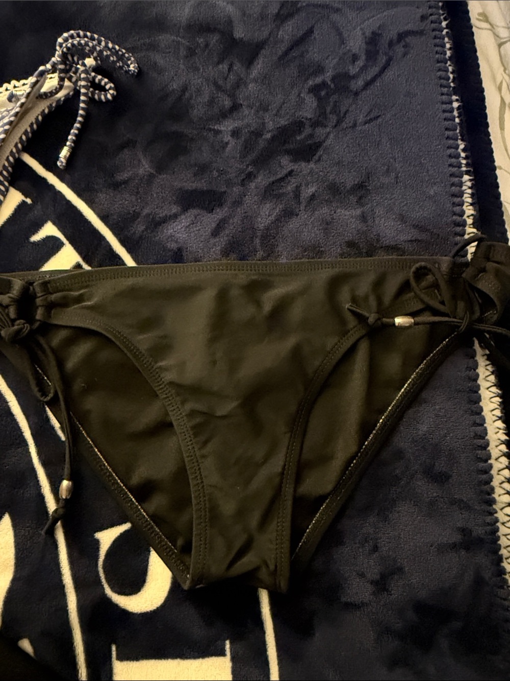 Classic Black Tie-Side Bikini Bottoms
